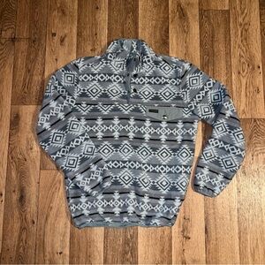 STS Ranchwear Men's Blue and Gray Zip Up Sweater